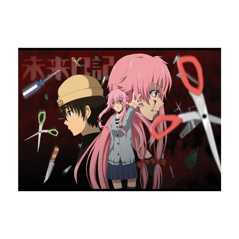 156847 Mirai Nikki Redial Anime Decor Wall 16x12 Poster Print