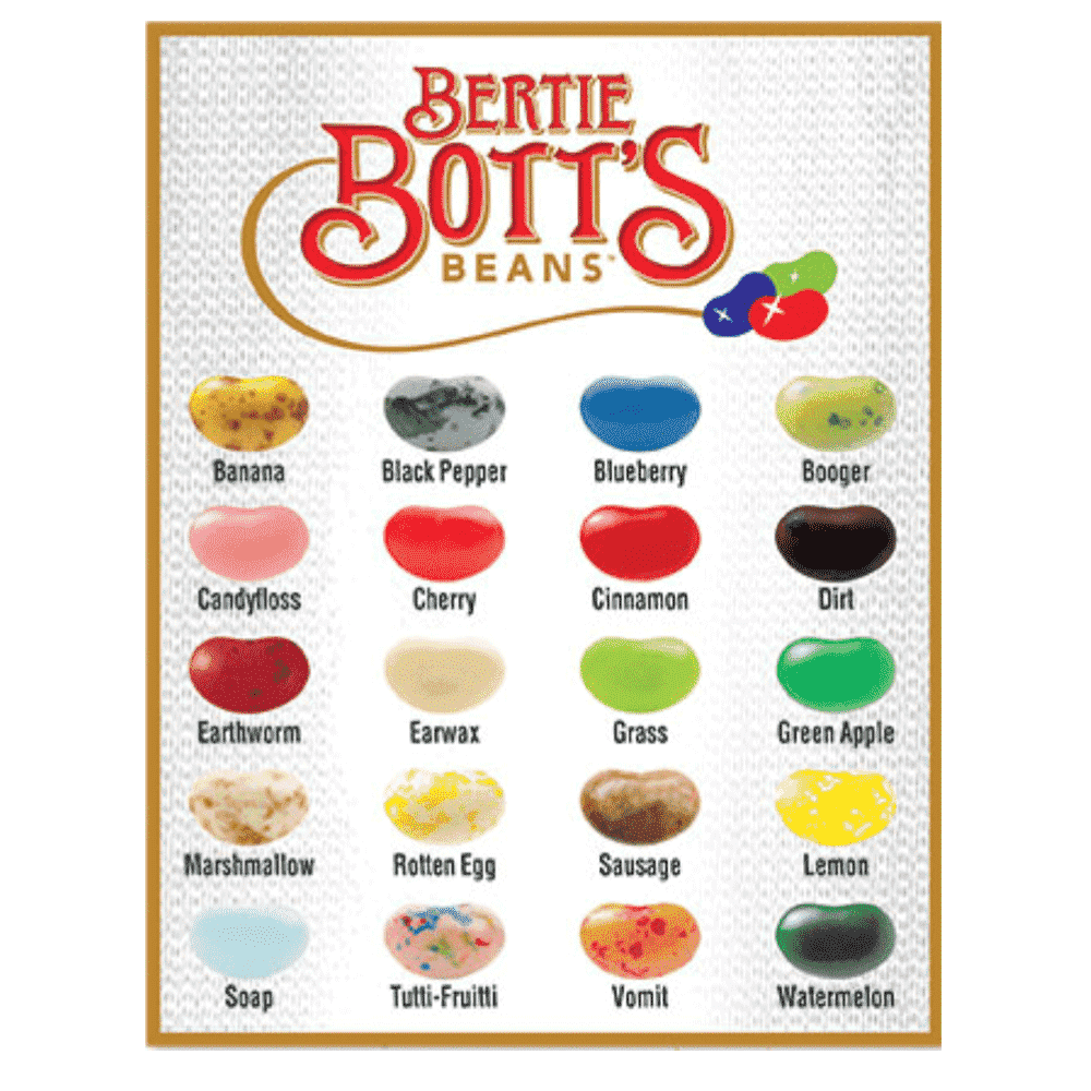 Grageas Harry Potter Jelly Belly Bertie Botts 2 grageas sabores