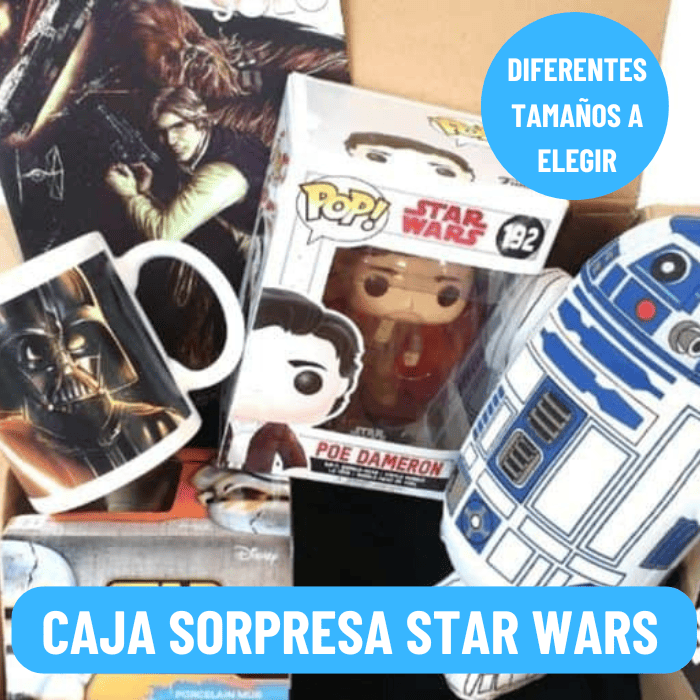CAJA SORPRESA STAR WARS llena de productos muy galacticos