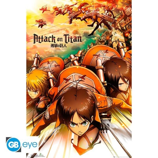 Poster Ataque a los Titanes Eren 91.5x61cm