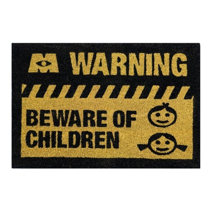 Felpudo Monstruos S.A Warning Beware of children 1 Felpudo Monstruos S.A