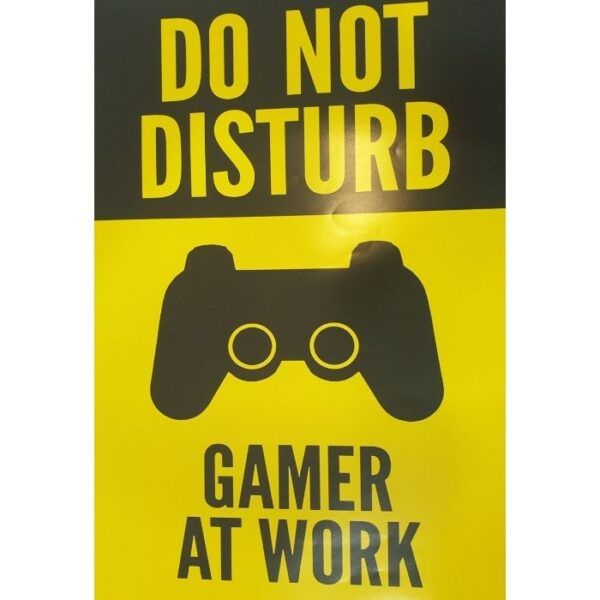Poster Gamer at work