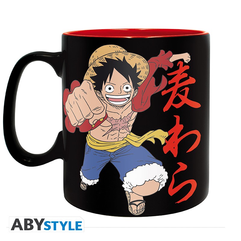 Taza Térmica One Piece Luffy Diseño: Luffy y Ace Colección Tazas Térmicas que cambian de diseño con el calor (en la imagen de arriba puedes ver como es cuando está fría y como cambia cuando le pones líquido caliente) Licencia oficial Fabricante: Abystyle Capacidad de la taza: 460ml Excelente relación calidad-precio Alta calidad de impresión No apta para microondas ni lavavajillas. Material: cerámica