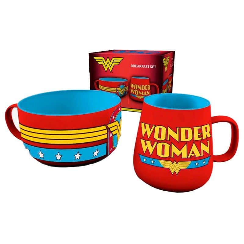 Set Desayuno Taza Bol Wonder Woman 1 Set Desayuno Taza Bol Wonder Woman