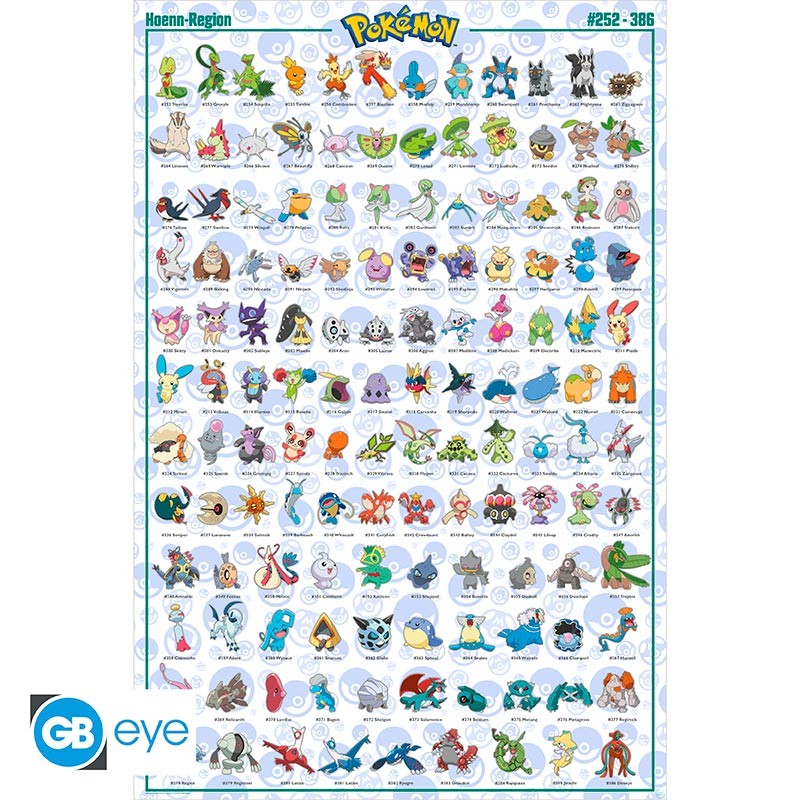 Poster Pokemon Hoenn 91.5x61cm 1 Poster Pokemon Hoenn 91.5x61cm