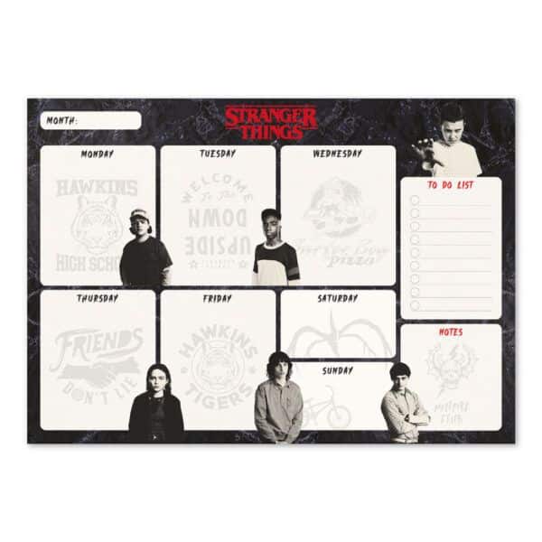 Bloc Planificador Semanal Stranger Things A4