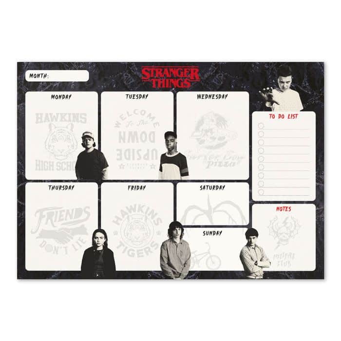Bloc Planificador Semanal Stranger Things A4