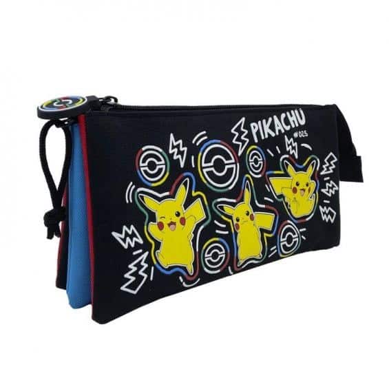 Estuche Pokemon Pikachu Triple 1 Estuche Pokemon Pikachu Triple