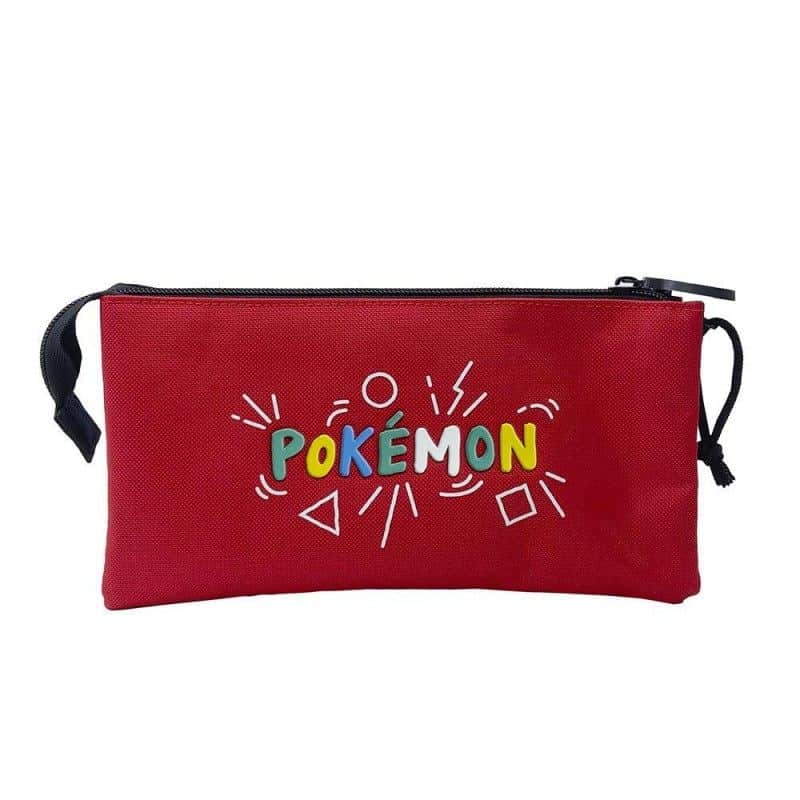 Estuche Pokemon Pikachu Triple 2 Estuche Pokemon Pikachu Triple - Imagen 2