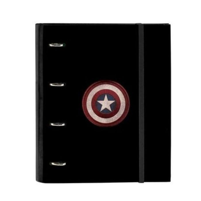 Carpeta Escudo Capitán América 4 anillas + 100 hojas A4 1 Carpeta Escudo Capitán América 4 anillas + 100 hojas A4