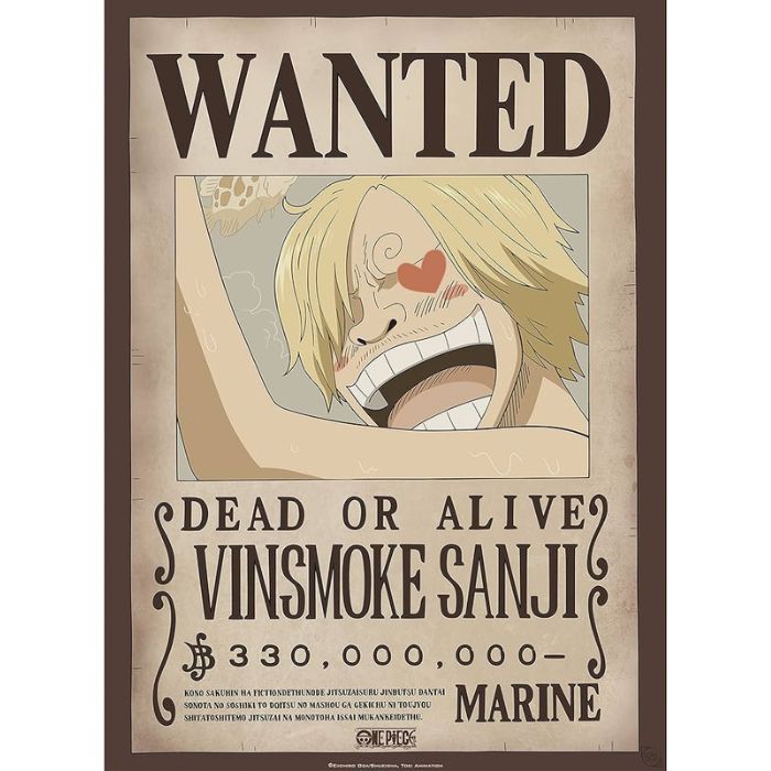 Poster Sanji One Piece Wanted 91.5x61cm