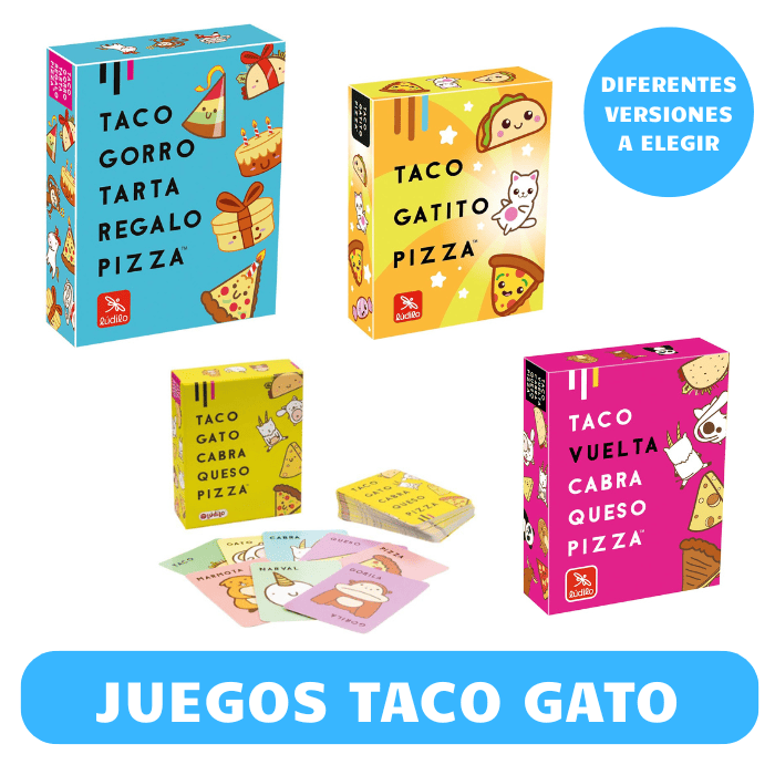 Juego Taco Gato Cabra Queso Pizza