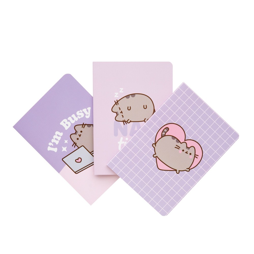 Pack 3 Cuadernos Pusheen A6