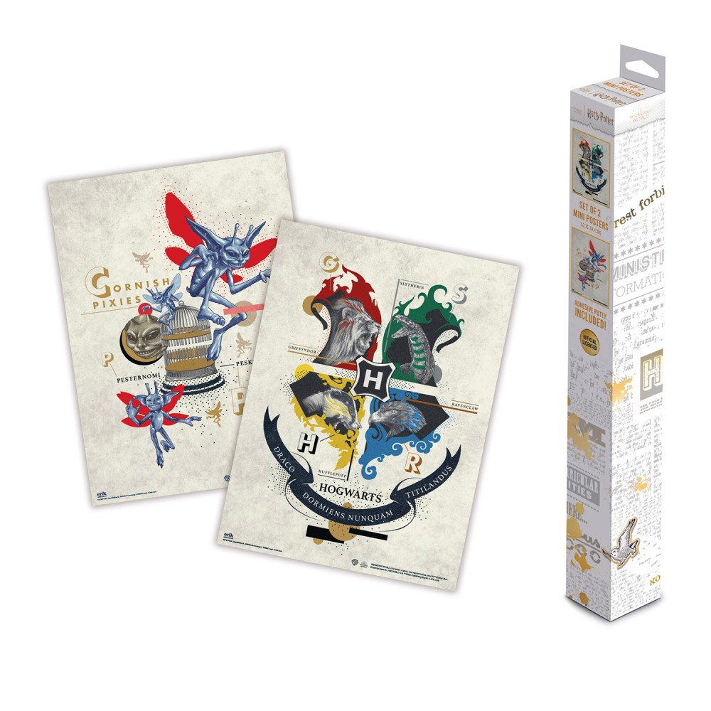 Set 2 Pósters Harry Potter Hogwarts
