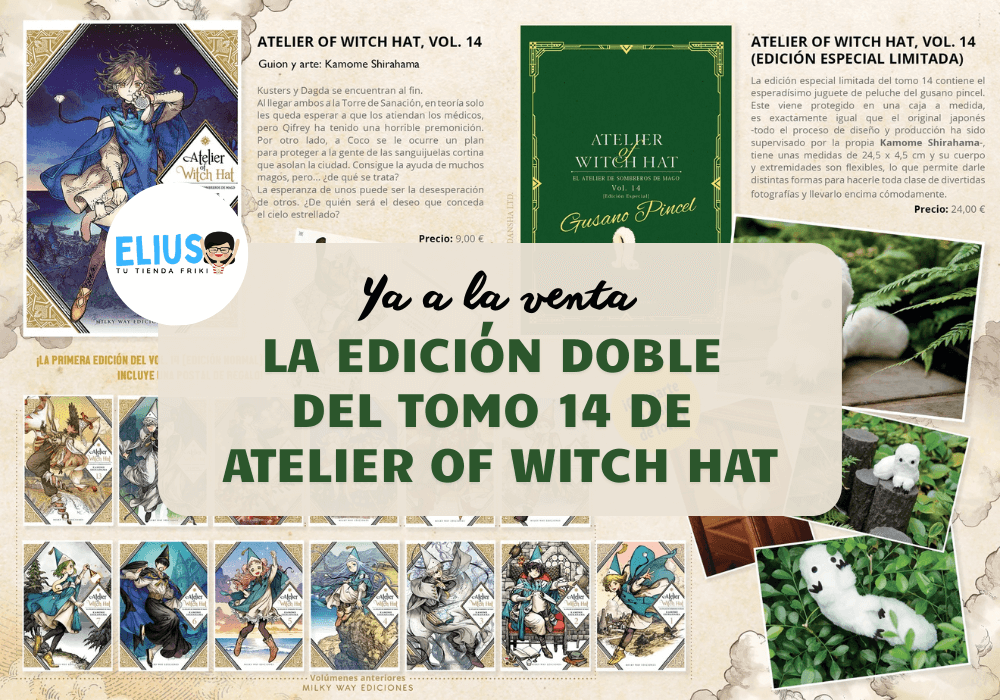 Llega a tiendas la edición doble del tomo 14 de Atelier of Witch Hat