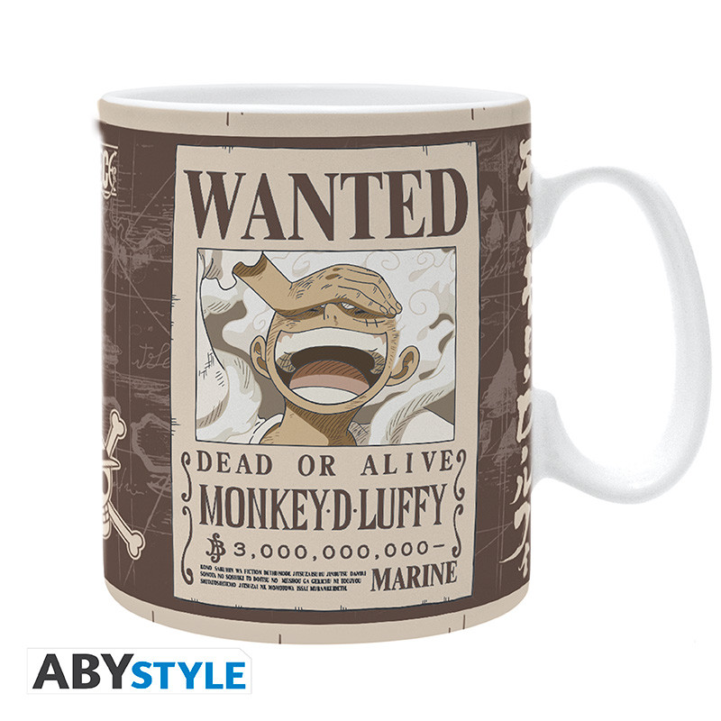 Taza One Piece Luffy Wanted 460ml