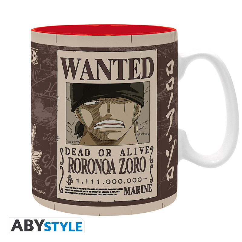Taza One Piece Zoro Wanted 460ml