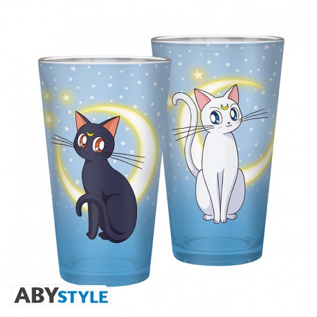 Vaso Sailor Moon Luna y Artemis