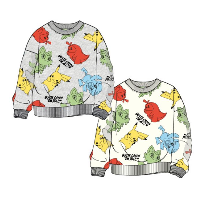 Sudadera Infantil Pokemon Sin Capucha