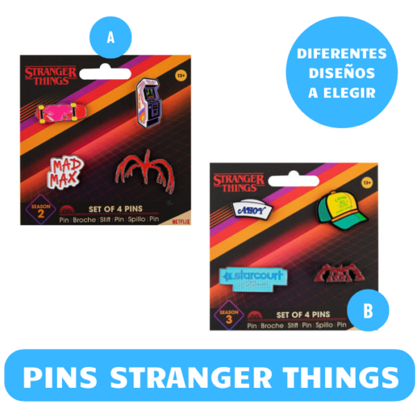 Set 4 Pines Stranger Things