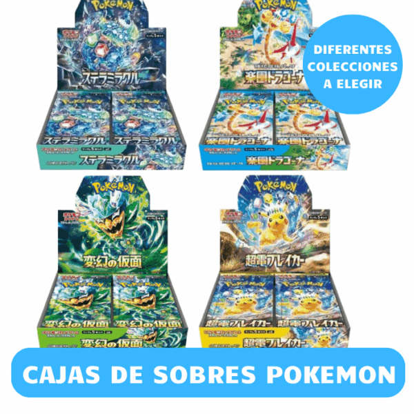 Cajas Sobres Pokemon Japonés Diferentes Colecciones a elegir