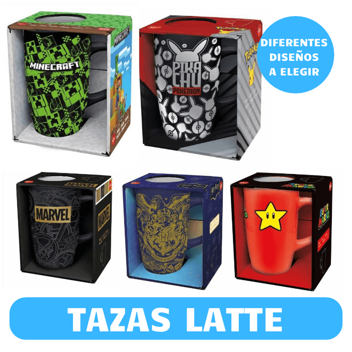Tazas Latte Frikis Diferentes diseños a elegir
